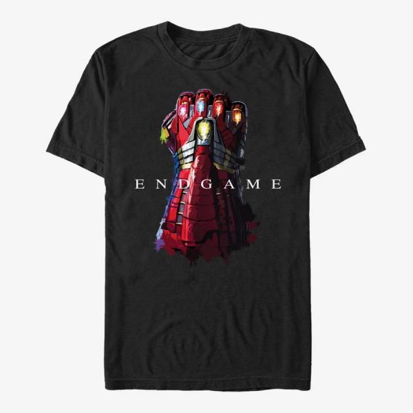 Tričko Merch Marvel Avengers: Endgame - Endgame Gaunlet Men's T-Shirt Black XL