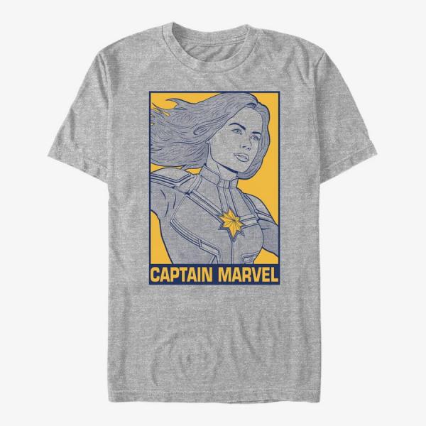 Tričko Merch Marvel Avengers: Endgame - Pop Captain Marvel Men's T-Shirt Heather Grey S