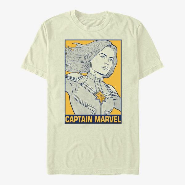 Tričko Merch Marvel Avengers: Endgame - Pop Captain Marvel Men's T-Shirt Natural M