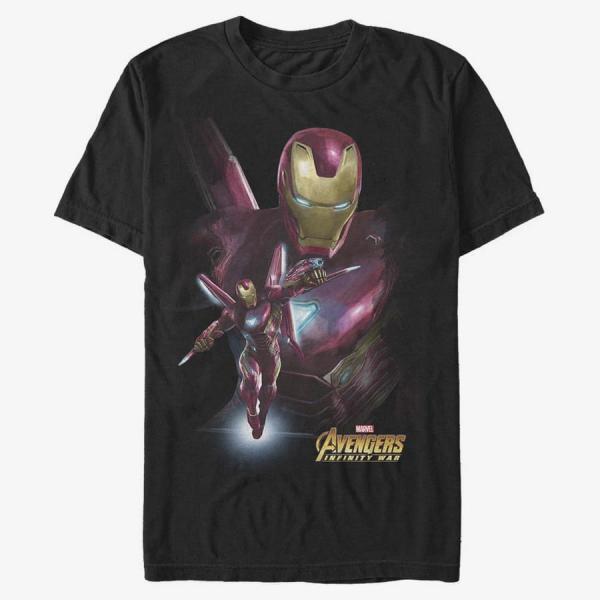 Tričko Merch Marvel Avengers: Infinity War - Space Suit Men's T-Shirt Black XXXL