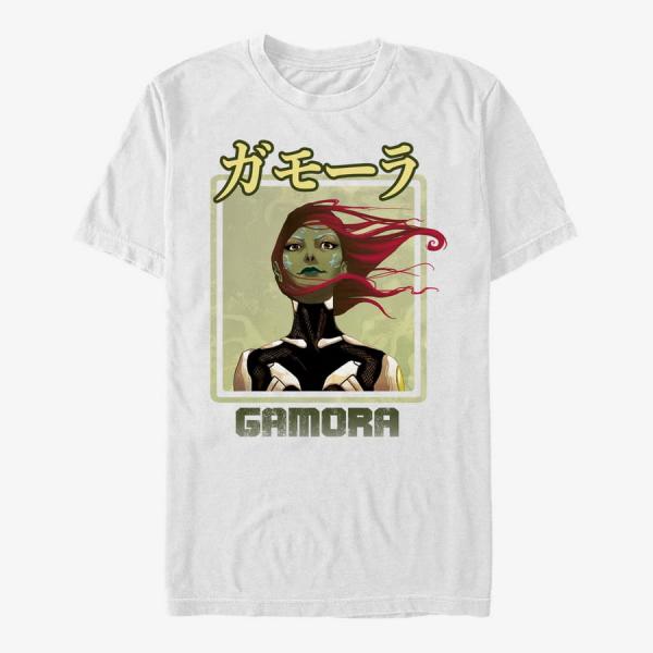 Tričko Merch Marvel Guardians Of The Galaxy Classic - Gamo-ra Kanji Men's T-Shirt White L