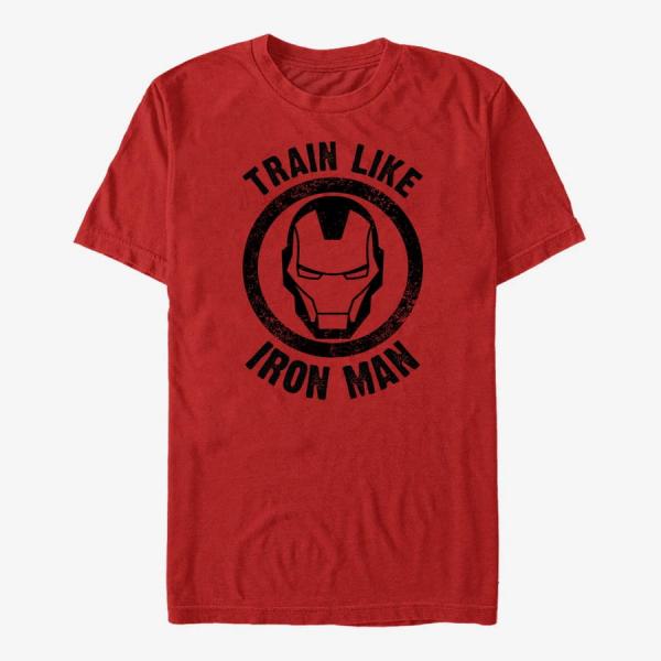 Tričko Merch Marvel Iron Man - Built Like... Iron Man Icon Men's T-Shirt Red L
