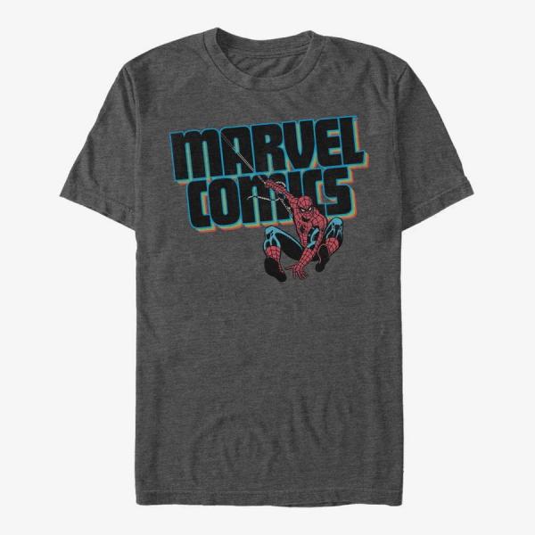Tričko Merch Marvel Spider-Man Classic - MARVEL COMICS Men's T-Shirt Dark Heather Grey S