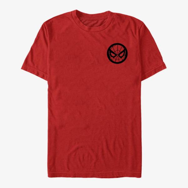 Tričko Merch Marvel Spider-Man Classic - Spider Man Face Logo Men's T-Shirt Red M