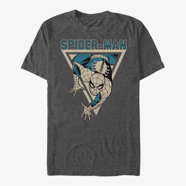 Tričko Merch Marvel Spider-Man Classic - Spiderman Power Men's T-Shirt Dark Heather Grey M