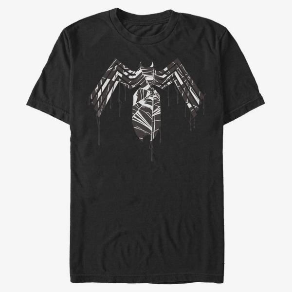 Tričko Merch Marvel Spider-Man Classic - Venom Dripping Logo Men's T-Shirt Black S