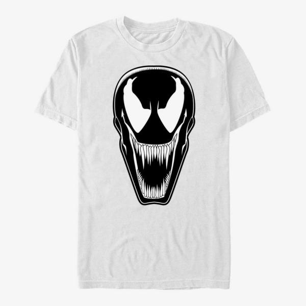 Tričko Merch Marvel Spider-Man Classic - Venom Face Men's T-Shirt White XXL