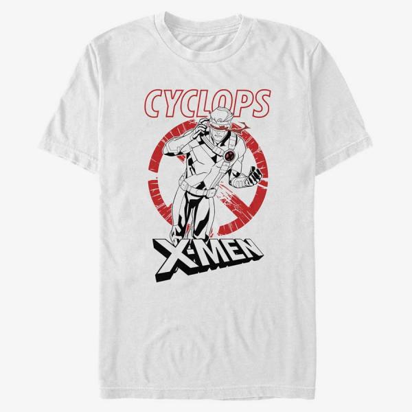 Tričko Merch Marvel X-Men - CYCLOPS RED WHITE BLACK Men's T-Shirt White XL