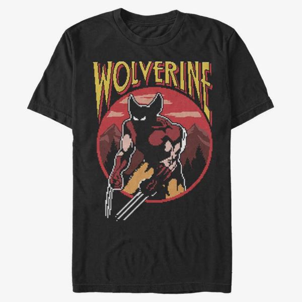 Tričko Merch Marvel X-Men - Wolverine NES Game Men's T-Shirt Black L