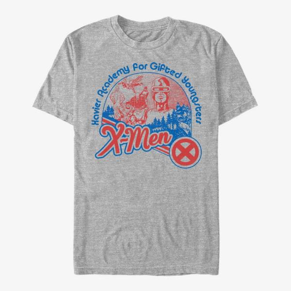 Tričko Merch Marvel X-Men - XMEN SUMMER CAMP Men's T-Shirt Heather Grey S