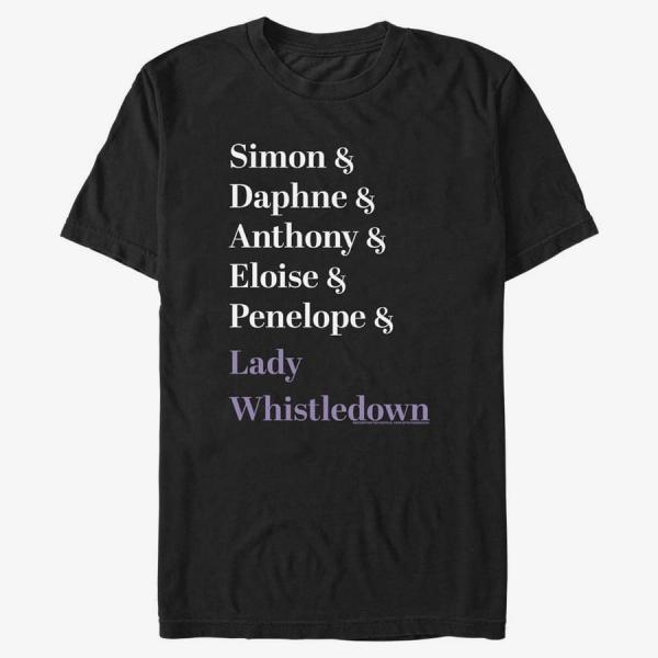 Queens Netflix Bridgerton - Name Stack Men's T-Shirt Black
