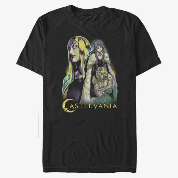 Queens Netflix Castlevania - Group Men's T-Shirt Black