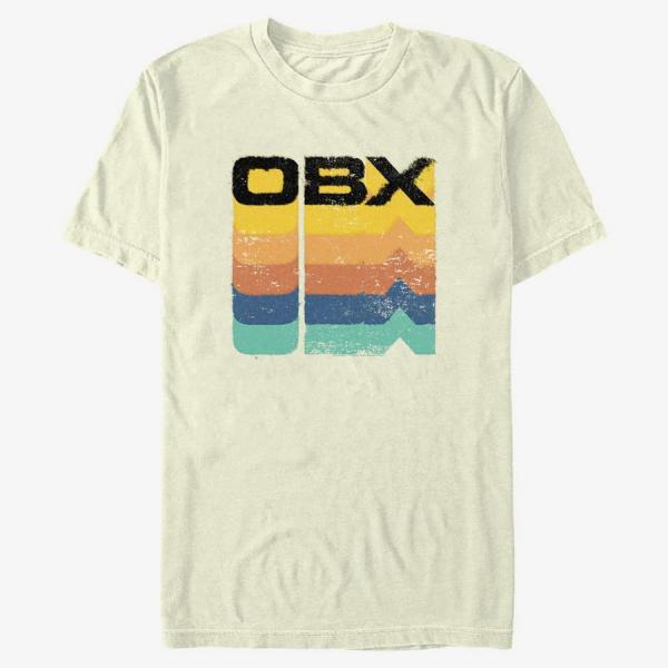 Tričko Merch Netflix Outer Banks - OBX Rainbow Stack Men's T-Shirt Natural XL