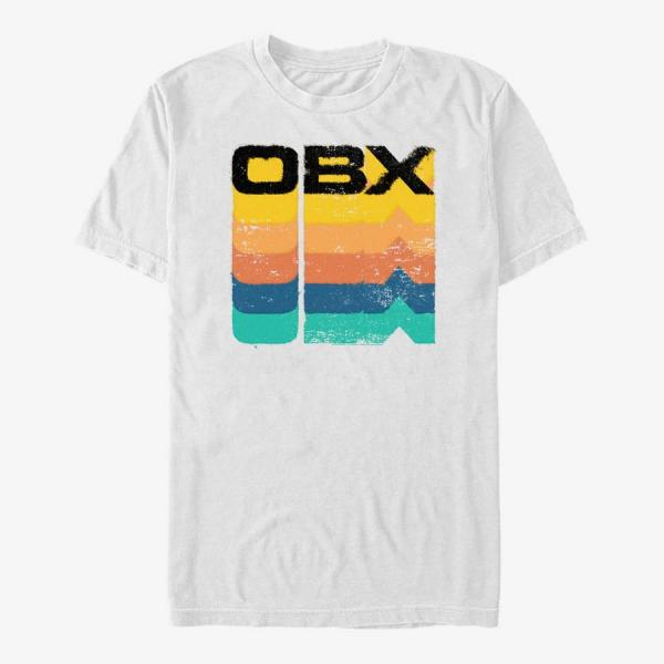 Tričko Merch Netflix Outer Banks - OBX Rainbow Stack Men's T-Shirt White XXL