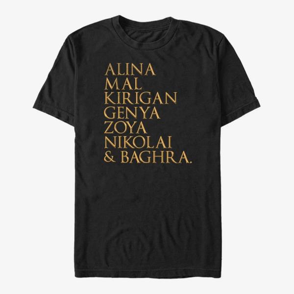 Tričko Merch Netflix Shadow and Bone - Shadow and Bone Character Stack Men's T-Shirt Black M
