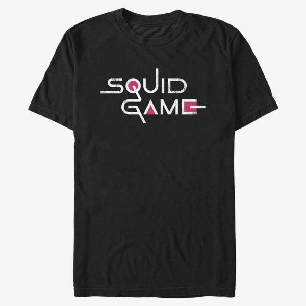 Tričko Merch Netflix Squid Game - English Title Men's T-Shirt Black L