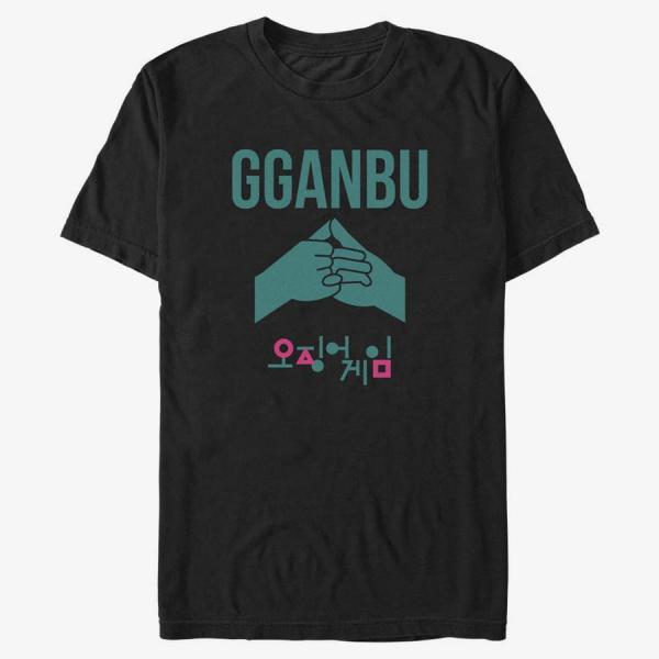 Tričko Merch Netflix Squid Game - Gganbu Buddies Men's T-Shirt Black S