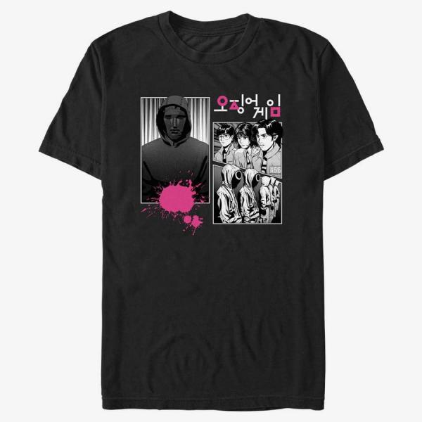 Queens Netflix Squid Game - Manga Panel Men's T-Shirt Black