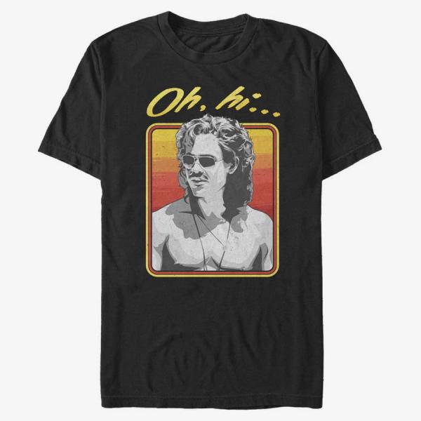 Queens Netflix Stranger Things - Hot Guy Men's T-Shirt Black