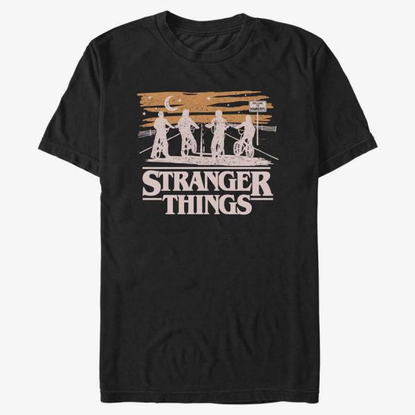 Queens Netflix Stranger Things - Jank Drawing Men's T-Shirt Black