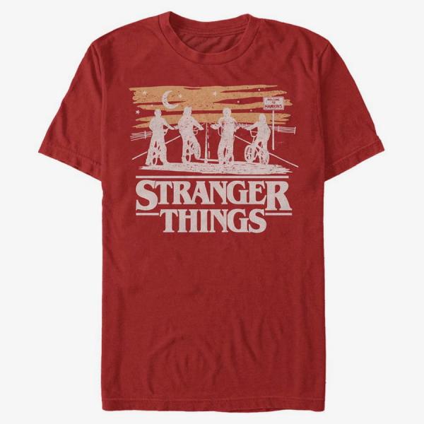 Queens Netflix Stranger Things - Jank Drawing Men's T-Shirt Red