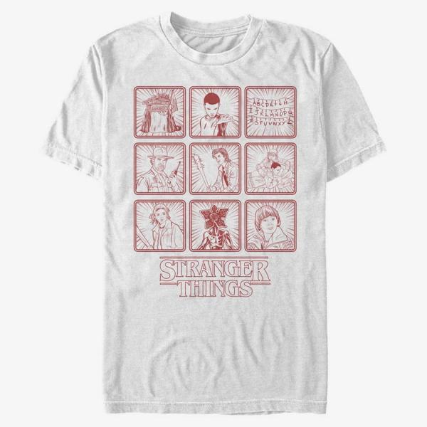 Queens Netflix Stranger Things - Season One Line Men's T-Shirt White