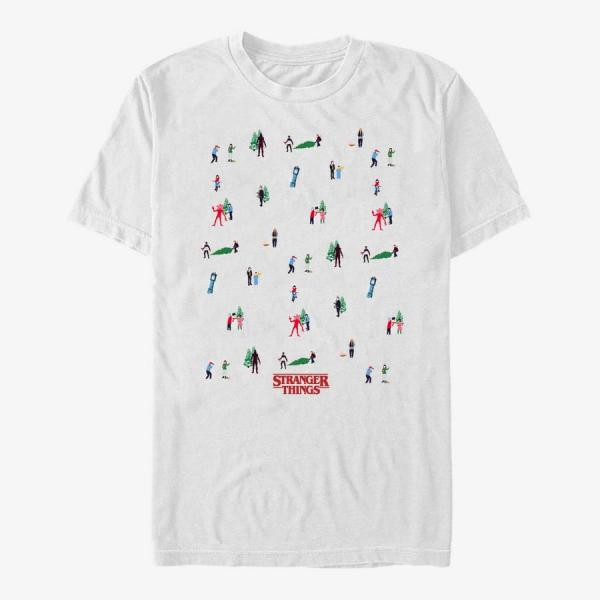 Queens Netflix Stranger Things - Stranger Things Tree Sweater Men's T-Shirt White
