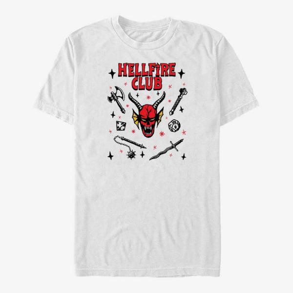 Queens Netflix Stranger Things - Textbook HFC Men's T-Shirt White