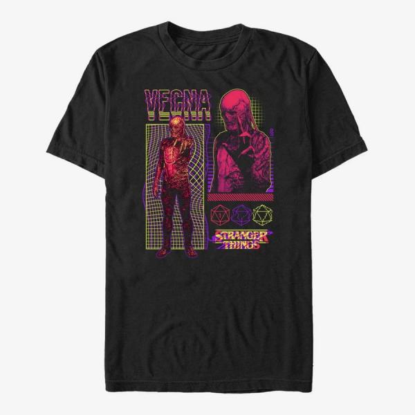 Queens Netflix Stranger Things - VECNA STREETWEAR INFOGRAPHIC Men's T-Shirt Black