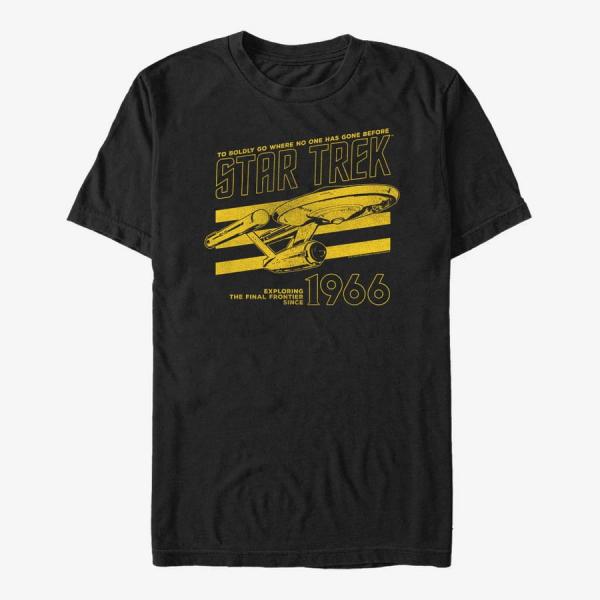Queens Paramount Star Trek - OldYellow 1966 Men's T-Shirt Black