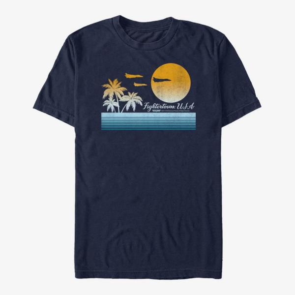 Queens Paramount Top Gun - Fightertown USA Men's T-Shirt Navy Blue