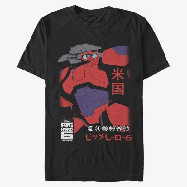 Tričko Merch Pixar Big Hero 6 Series - Cool Baymax Men's T-Shirt Black M