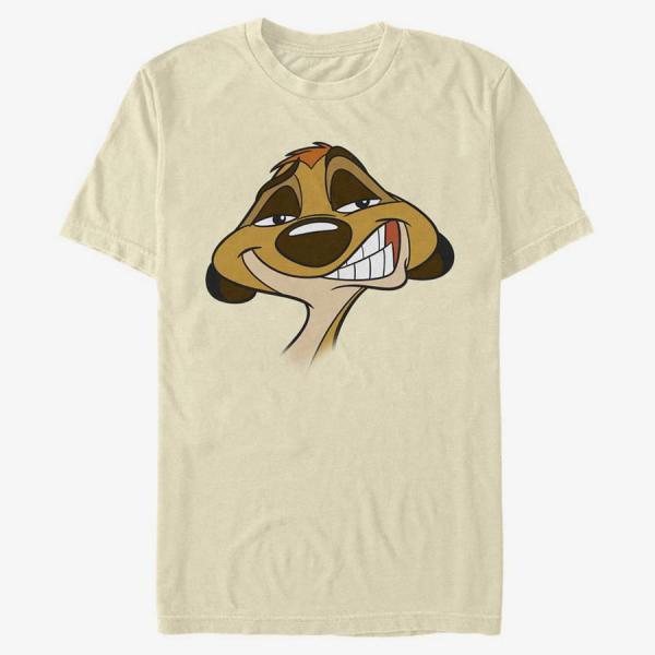 Queens Pixar The Lion King - Big Face Timon Men's T-Shirt Natural