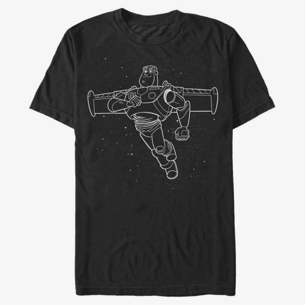 Queens Pixar Toy Story - Buzz Constellation Men's T-Shirt Black