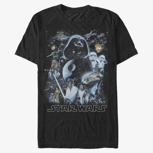 Tričko Merch Star Wars - Galaxy of Stars Men's T-Shirt Black XXL
