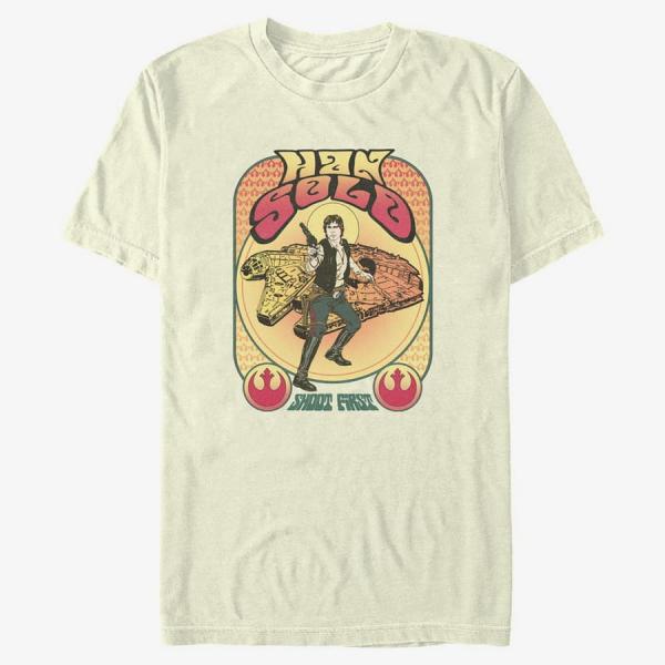 Tričko Merch Star Wars - HAN SOLO PSYCHADELIC Men's T-Shirt Natural M