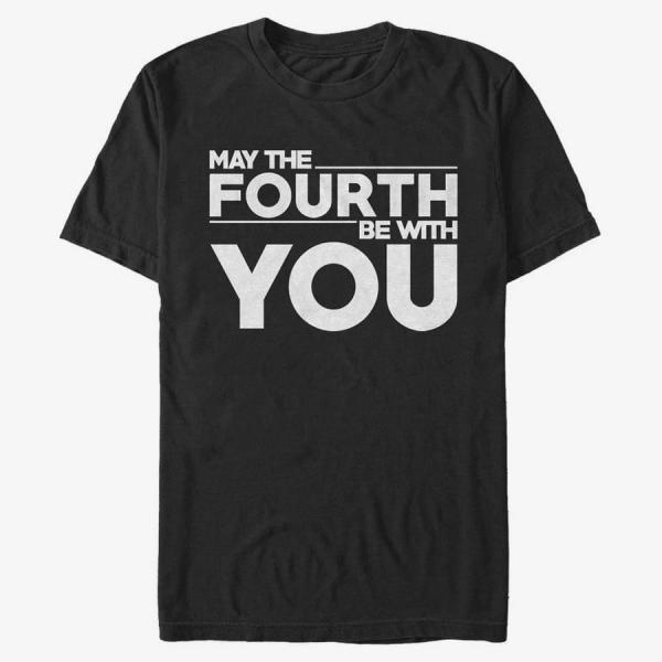 Tričko Merch Star Wars - May The Fourth Be With You Men's T-Shirt Black XL
