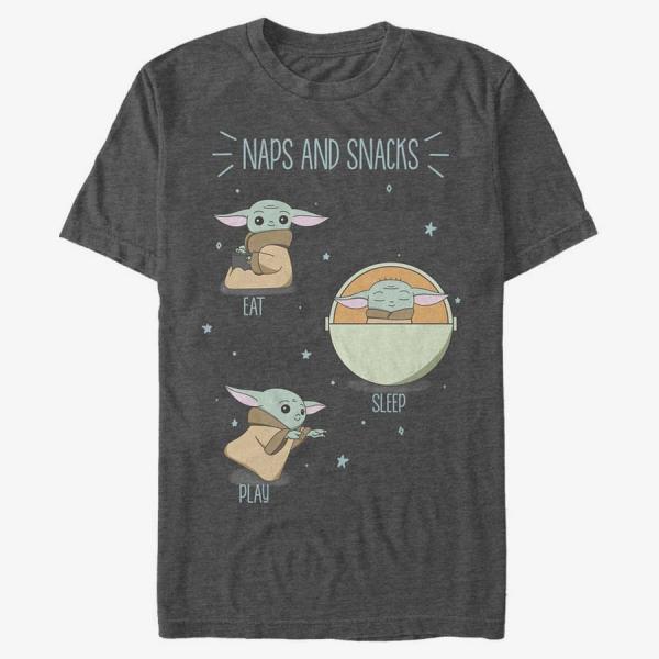 Tričko Merch Star Wars - Snack Yoda Men's T-Shirt Dark Heather Grey M