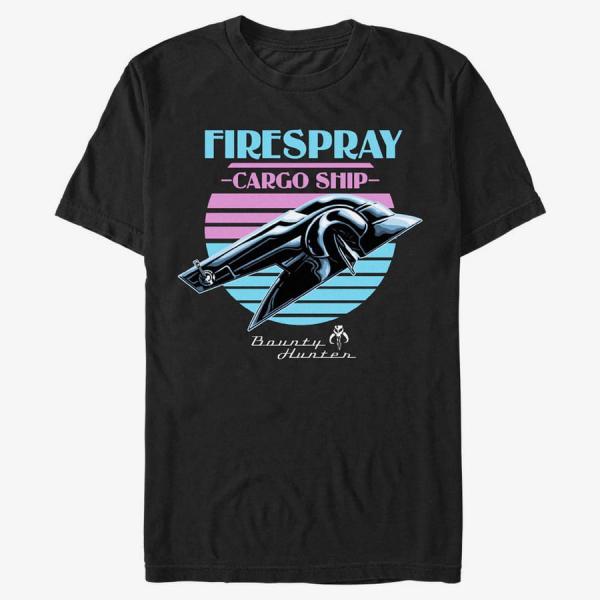 Queens Star Wars Book of Boba Fett - Firespray Men's T-Shirt Black