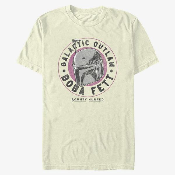 Tričko Merch Star Wars Book of Boba Fett - Light Outlaw Men's T-Shirt Natural L