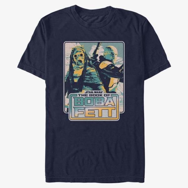 Tričko Merch Star Wars The Book of Boba Fett - No Jabba No Wonga Men's T-Shirt Navy Blue S
