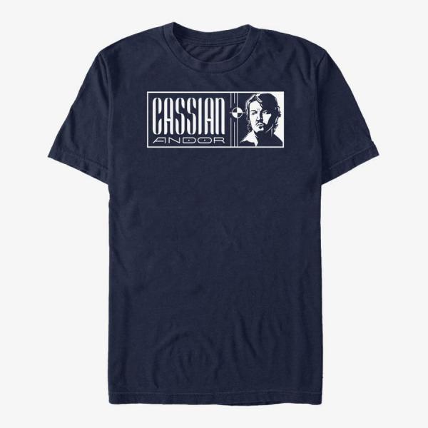 Queens Star Wars: Andor - Cassian Andor Portrait Men's T-Shirt Navy Blue