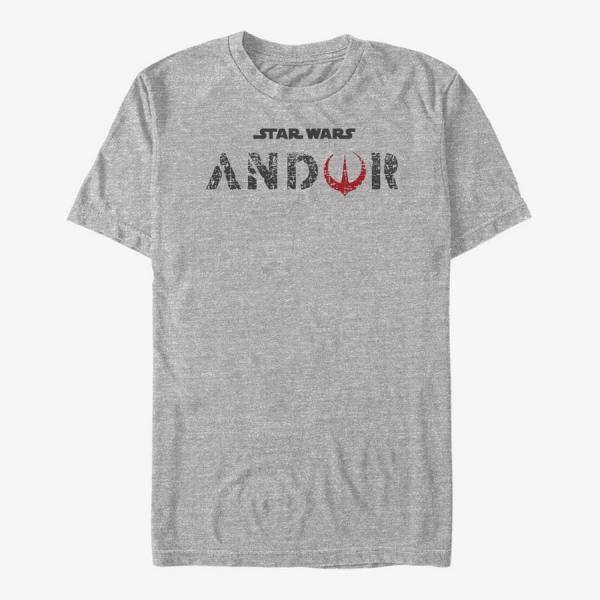 Queens Star Wars: Andor - Flat Andor Logo Men's T-Shirt Heather Grey