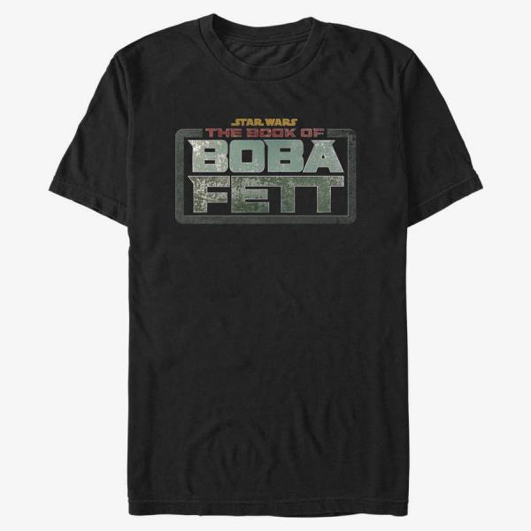 Tričko Merch Star Wars: Book of Boba Fett - Boba Fett Main Logo Men's T-Shirt Black XXXL