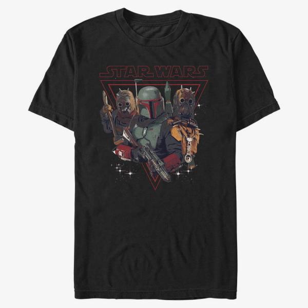 Tričko Merch Star Wars: Book of Boba Fett - Bounty Hunting Men's T-Shirt Black M