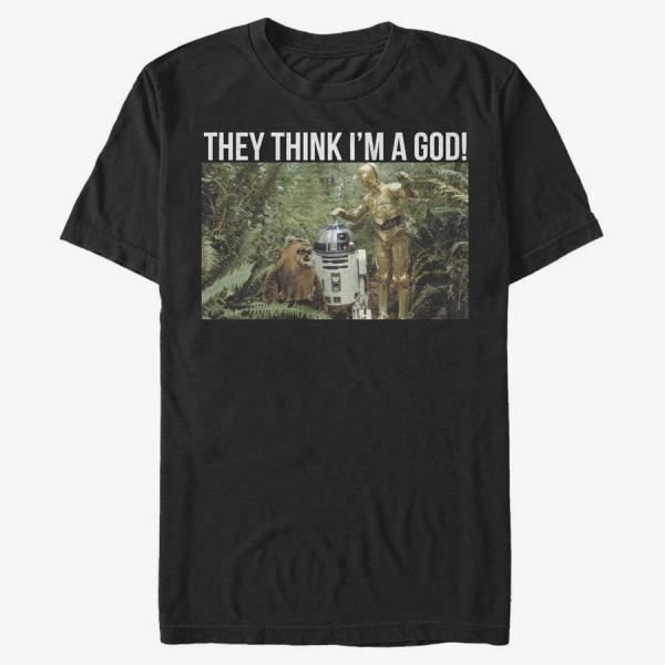 Tričko Merch Star Wars: Classic - C3PO God Men's T-Shirt Black XXL