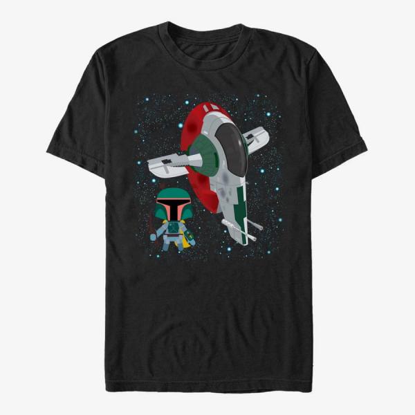 Tričko Merch Star Wars: Classic - Cute Boba Men's T-Shirt Black S