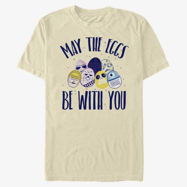 Tričko Merch Star Wars: Classic - EGGS Be With You Men's T-Shirt Natural XXL