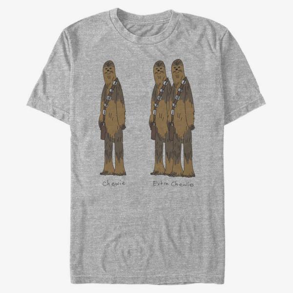 Tričko Merch Star Wars: Classic - Extra Chewie Men's T-Shirt Heather Grey M