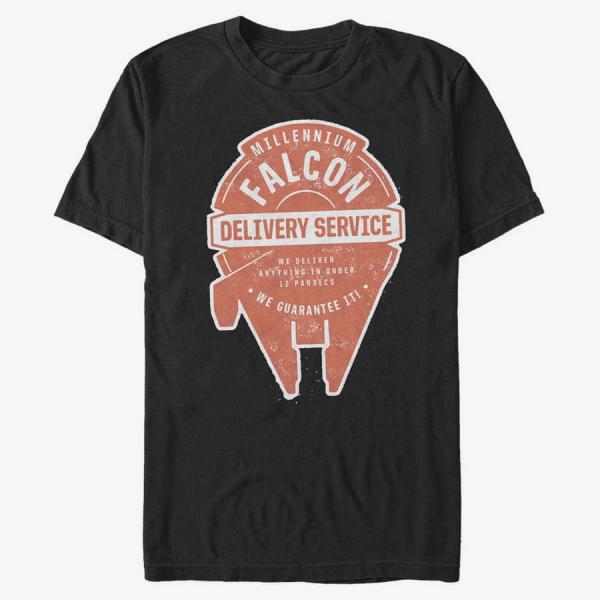 Tričko Merch Star Wars: Classic - Falcon Delivery Men's T-Shirt Black S